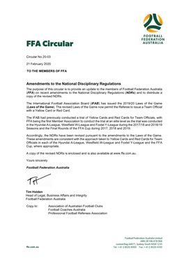 FFA Circular