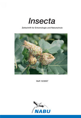 Insecta Zeitschrift Für Entomologie Und Naturschutz