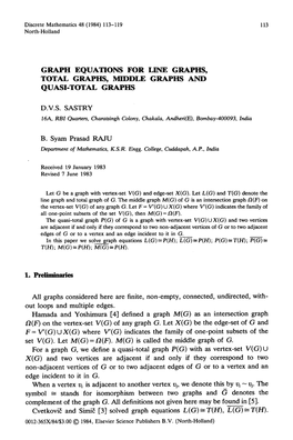 113 Graph Equations for Line Graphs, Total Graphs, Middle Graphs and Quasi-Total Graphs