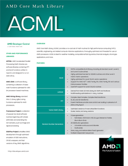 AMD Accelerated Parallel Processing Math Libraries Are Software Libraries