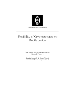 Feasibility of Cryptocurrency on Mobile Devices