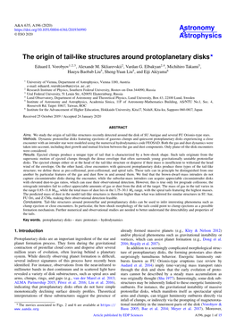 The Origin of Tail-Like Structures Around Protoplanetary Disks? Eduard I