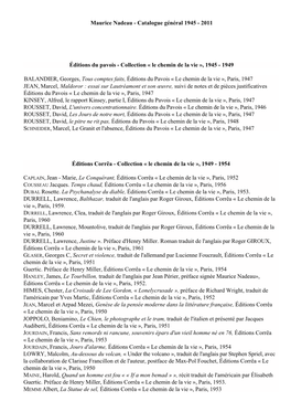 Catalogue MN Historique