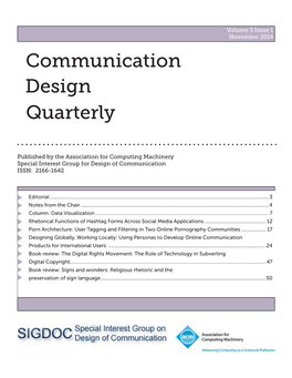 Communication Design Quarterly