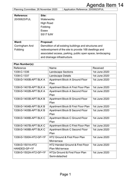 Report for 20/00623/FUL Waterworks, High Road, Fobbing, Essex, SS17