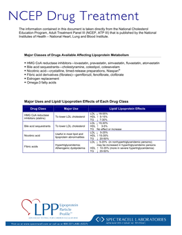 NCEP Drug Treatment