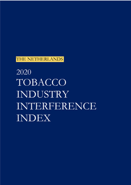 Netherlands 2020 Tobacco Industry Interference Index