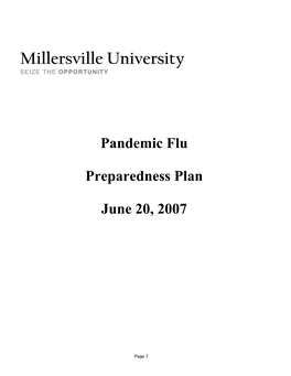 Pandemic Flu Plan