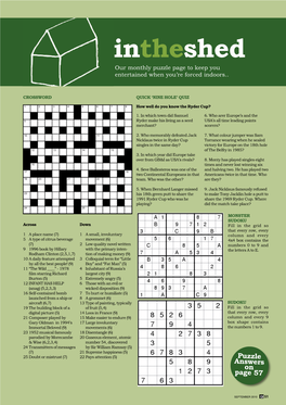 Intheshed How to Conduct a One-To-One Meeting Our Monthly Puzzle Page to Keep You Entertained When You’Re Forced Indoors