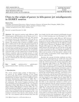 Clues to the Origin of Parsec to Kilo-Parsec Jet Misalignments In