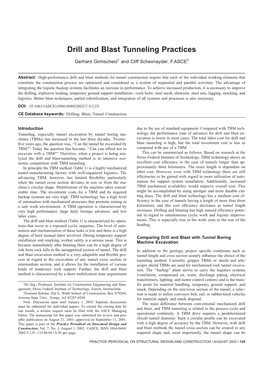 Drill and Blast Tunneling Practices