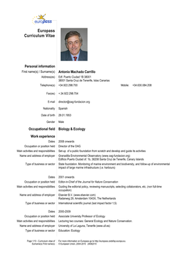 Europass Curriculum Vitae