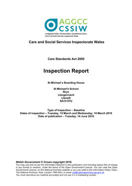 Care and Social Services Inspectorate Wales