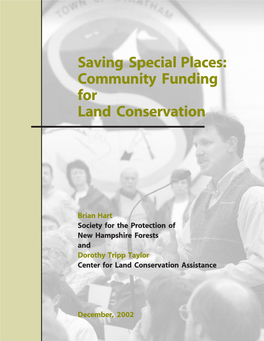 Saving Special Places: Community Funding for Land Conservation