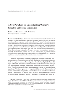 A New Paradigm for Understanding Women's Sexuality