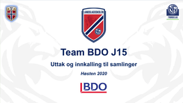 Team BDO J15