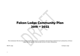 Falcon Lodge Community Plan 2018 – 2022