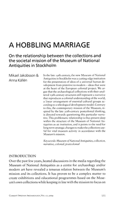 A Hobbling Marriage