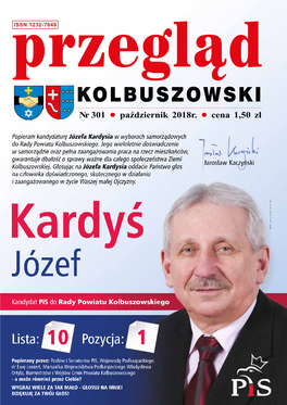 Przegląd KOLBUSZOWSKI 1 Przeglądissn 1232-7646 KOLBUSZOWSKI Nr 301 Q Październik 2018R