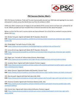 PSC Success Stories: Men’S