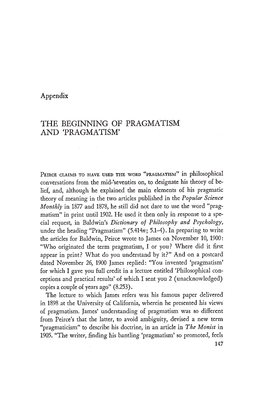 Pragmatism and 'Pragmatism'