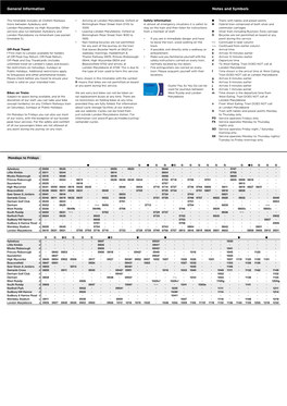 General Information Notes and Symbols