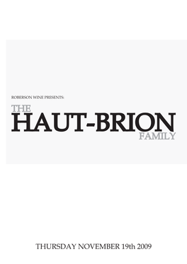 Chateau Haut Brion Tasting