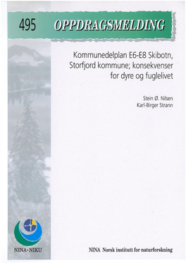 Kommunedelplan E6-E8 Skibotn, Storfjord Kommune; Konsekvenser for Dyre Og Fuglelivet