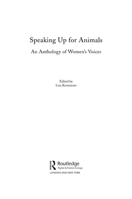 Introduction to Speaking up for Animals