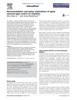 Implications of Aging Neuronal Gain Control on Cognition