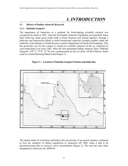 Draft Comprehensive Environmental Evaluation of New Indian Research Base at Larsemann Hills, Antarctica