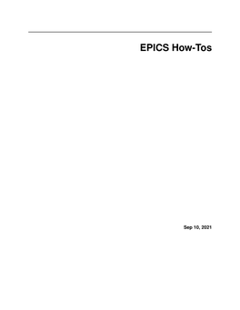 EPICS How-Tos