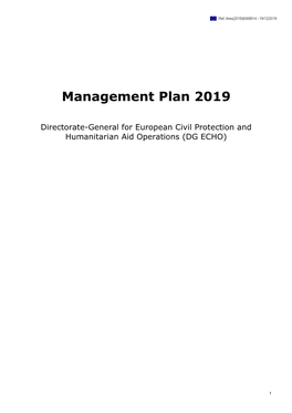 Management Plan 2019