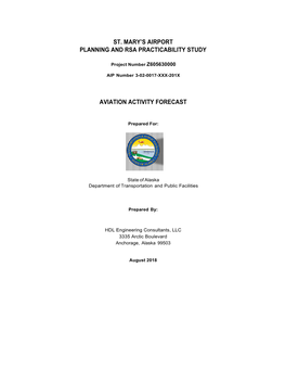 St. Mary's Airport Planning and Rsa Practicability Study