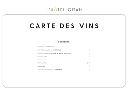 Carte Des Vins