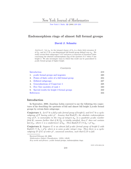 Endomorphism Rings of Almost Full Formal Groups