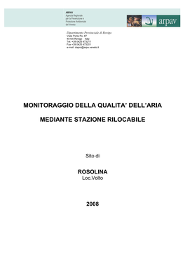 Indagine Sulla Qualità Dell'aria