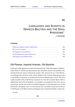 Languages and Scripts in Graeco-Bactria and The