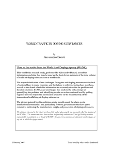 World Traffic in Doping Substances