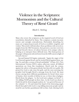 Mormonism and the Cultural Theory of René Girard