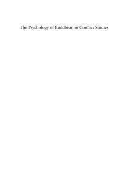 The Psychology of Buddhism in Conflict Studies