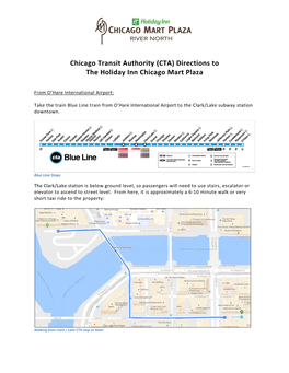 Directions to the Holiday Inn Chicago Mart Plaza