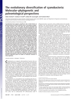 The Evolutionary Diversification of Cyanobacteria: Molecular–Phylogenetic and Paleontological Perspectives