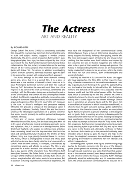 The Actress ART and REALITY