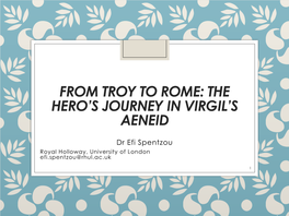 Dr Efi Spentzou, Virgil and the World of the Hero