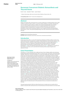 Recurrent Concurrent Diabetic Ketoacidosis and Thyroid Storm