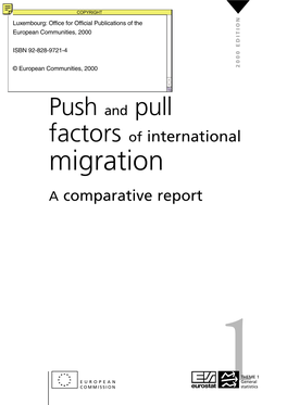 Push and Pull Factors of International Migration: a Comparative Report