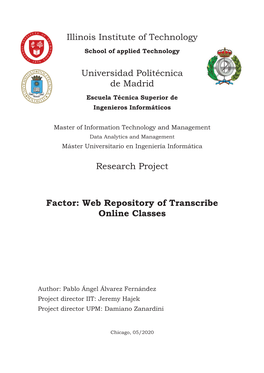 Web Repository of Transcribe Online Classes