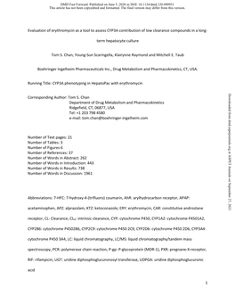 Evaluation of Erythromycin As a Tool to Assess CYP3A Contribution of Low Clearance Compounds in a Long