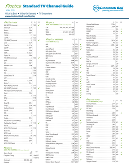 Standard TV Channel Guide APRIL 2021 HD at Its Best • Video on Demand • TV Everywhere
